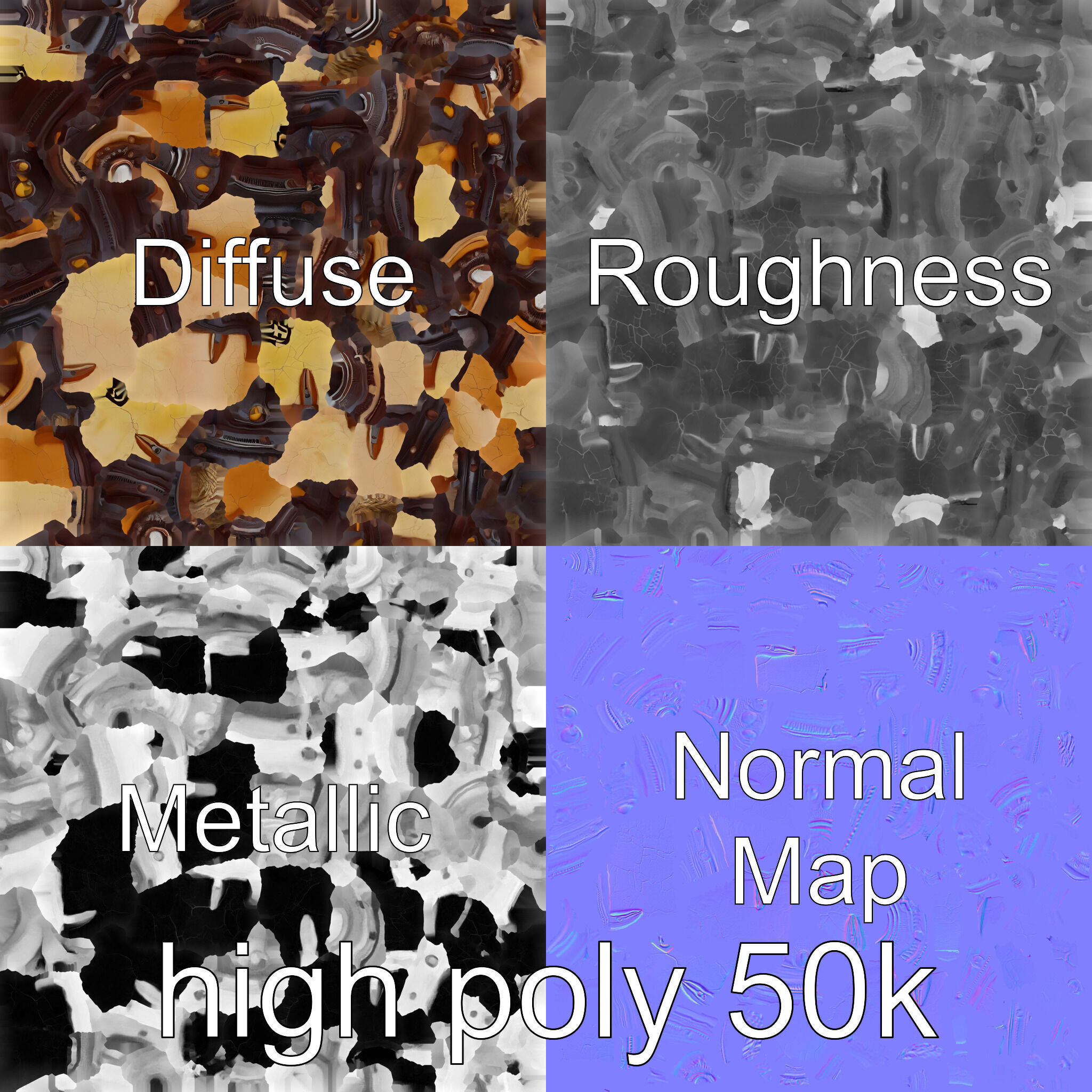 Stylized Glowing Fantasy Drum model pack Low-poly 3D model_30