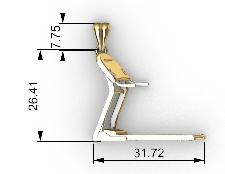 Treadmill Running  Pendant 3D print model_24