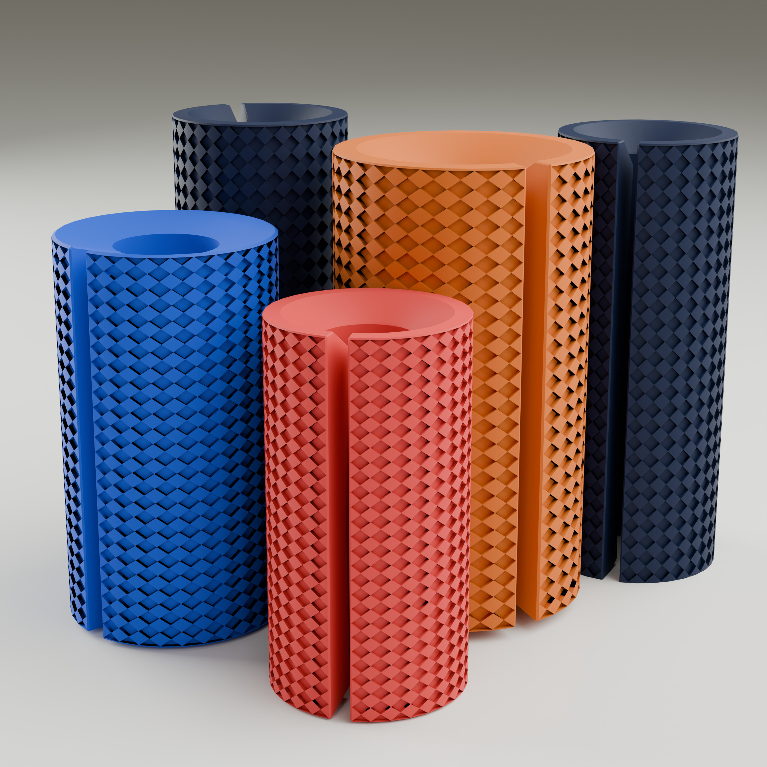 Fat Grips Bundle - 4 Variations  3D model_1