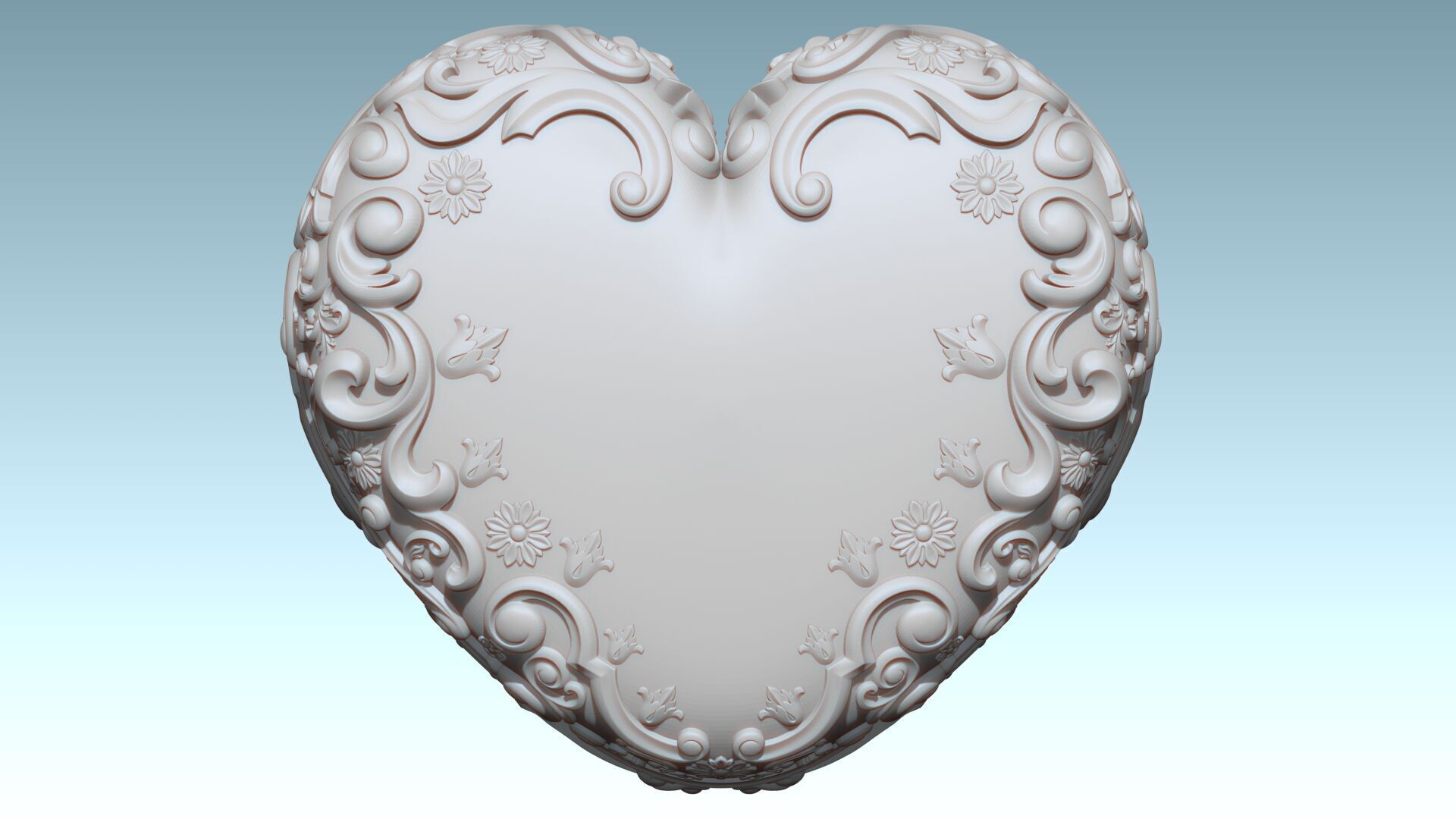 Heart Shaped Art Nouveau Jewelry Box 3D Printable 3D print model_5