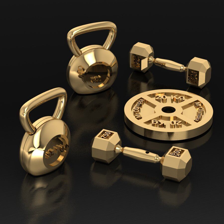 dumbbells 3D print model_4