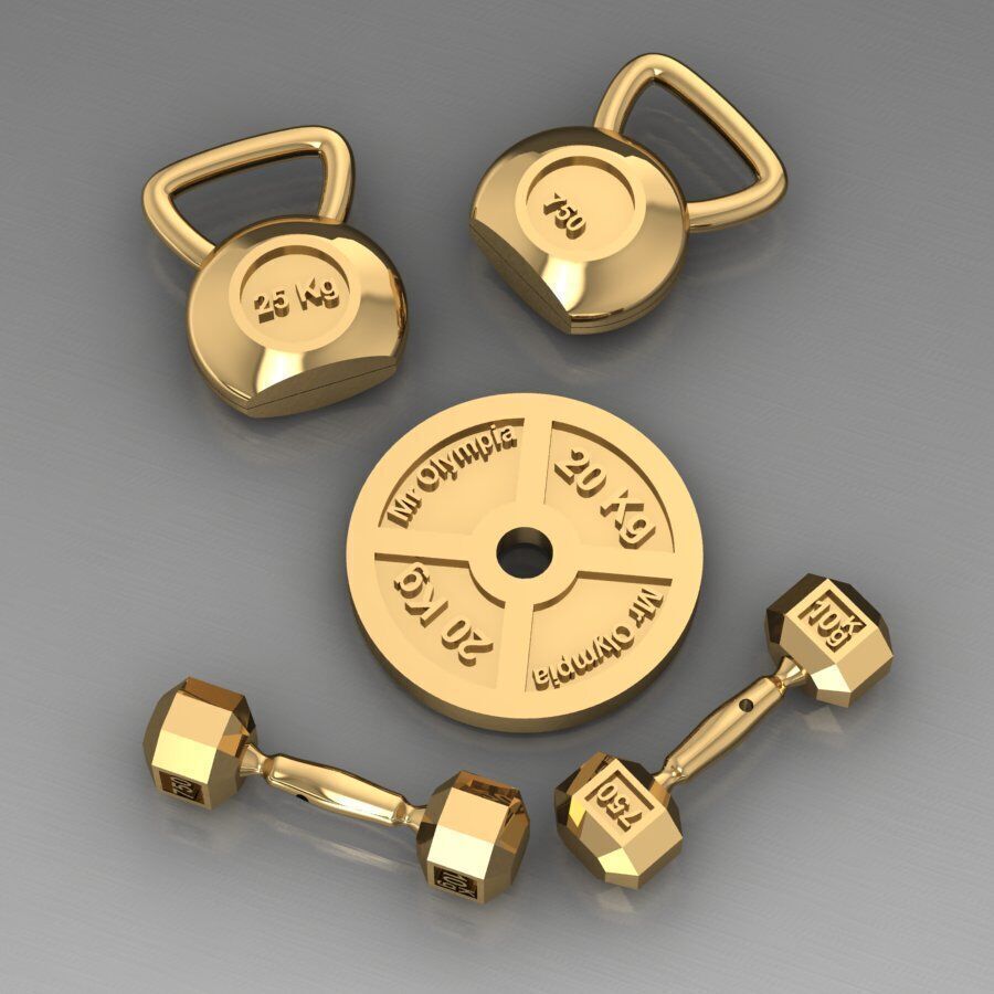 dumbbells 3D print model_5