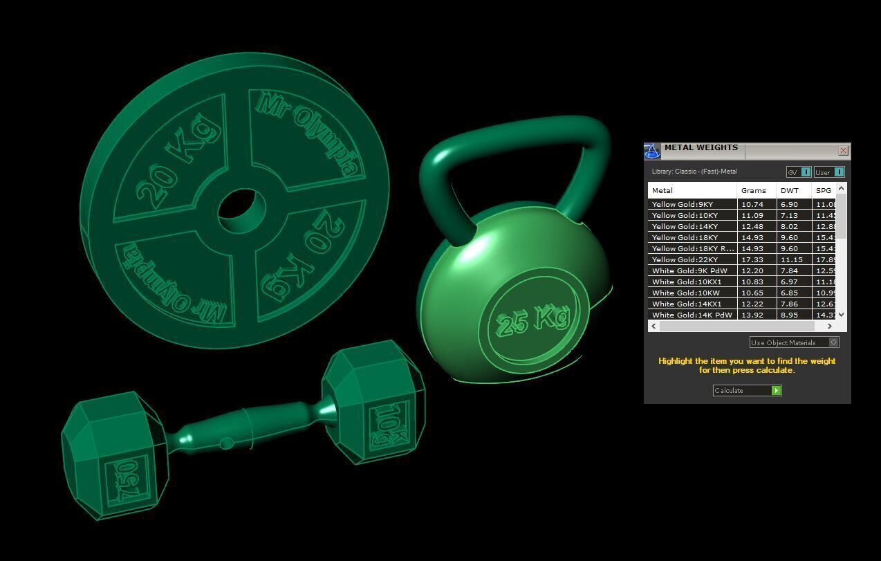 dumbbells 3D print model_1