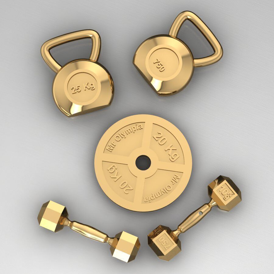 dumbbells 3D print model_6