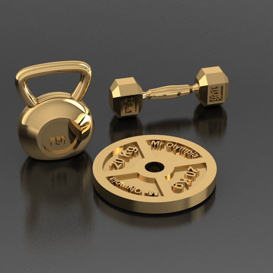 dumbbells 3D print model_2