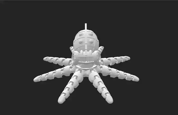 Steampunk Octopus with Articulated Joints 3D print model