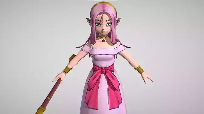 Rose - Dragon Quest Rivals Ace Low-poly 3D model