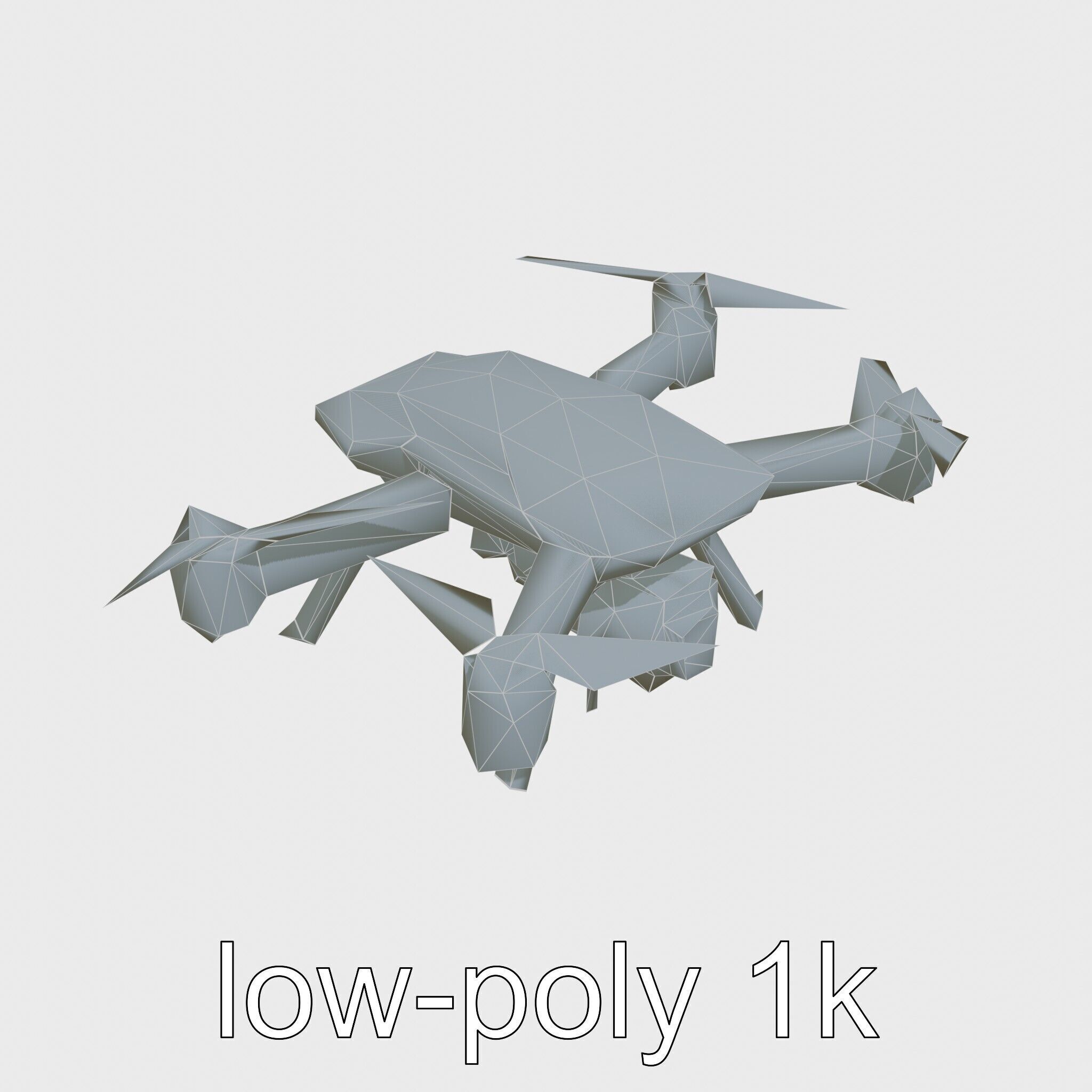 Autonomous Sweeping Drone model pack Low-poly 3D model_28