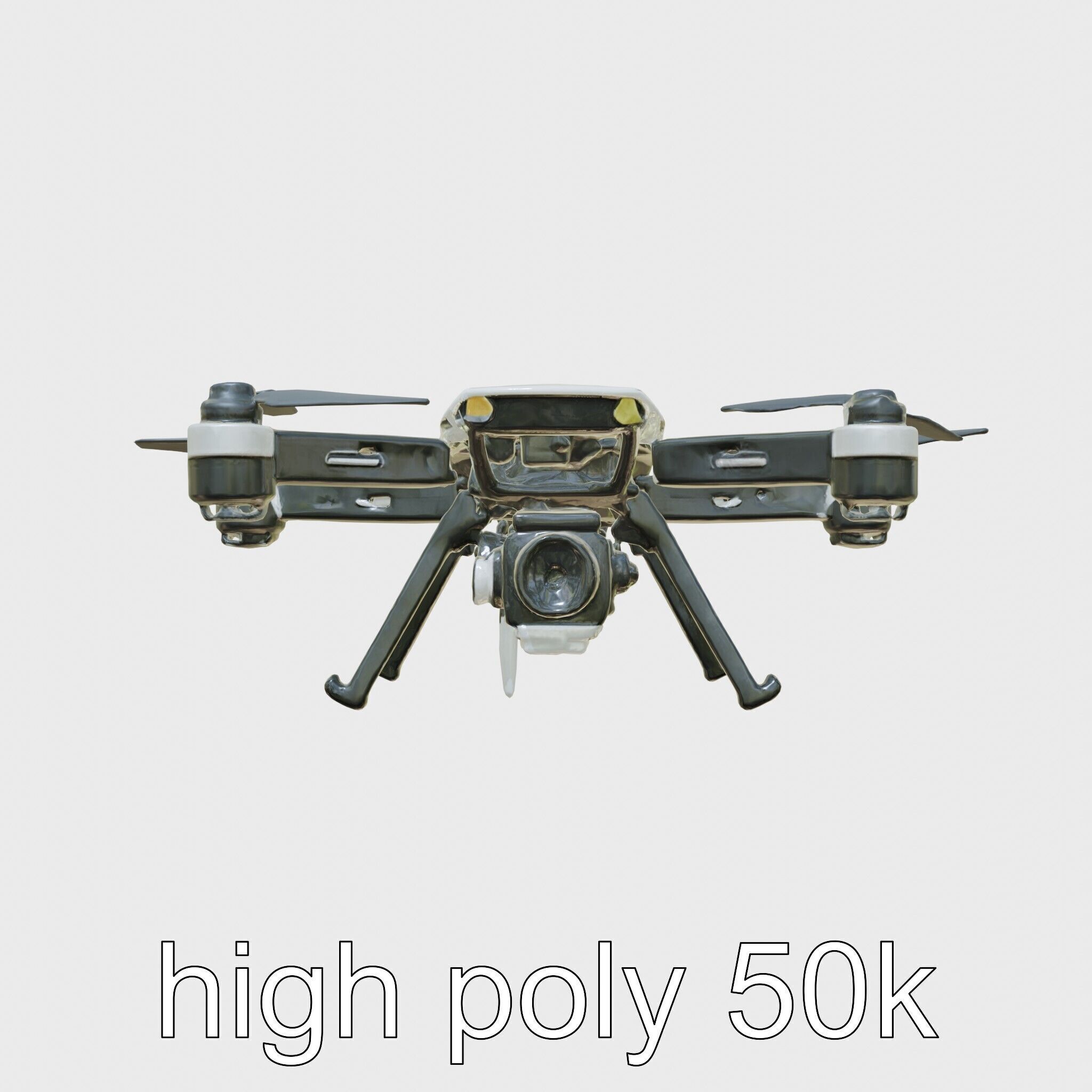 Autonomous Sweeping Drone model pack Low-poly 3D model_29