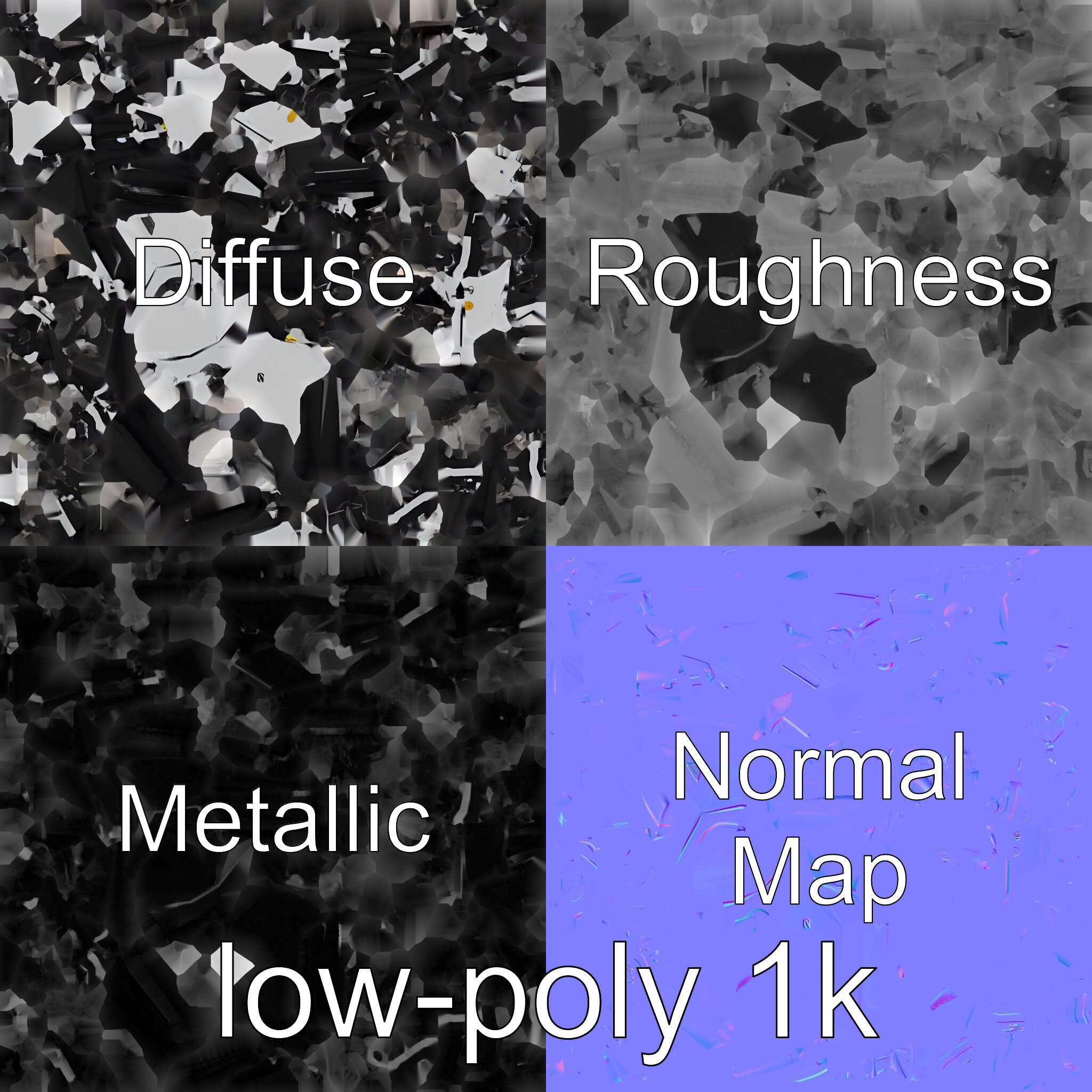 Autonomous Sweeping Drone model pack Low-poly 3D model_4