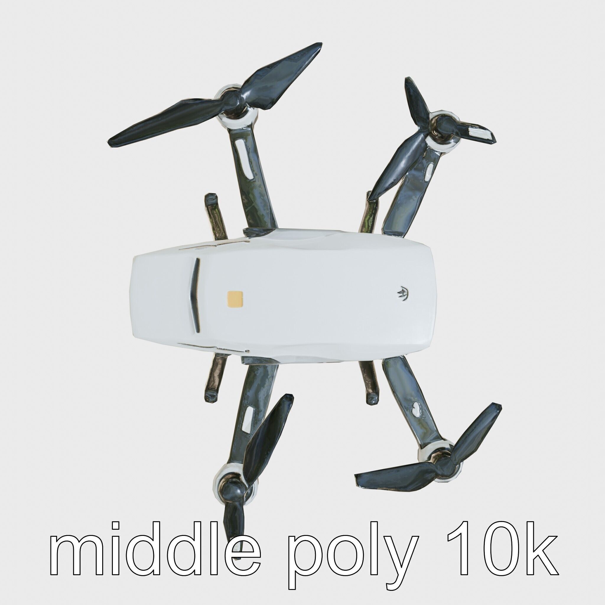 Autonomous Sweeping Drone model pack Low-poly 3D model_20