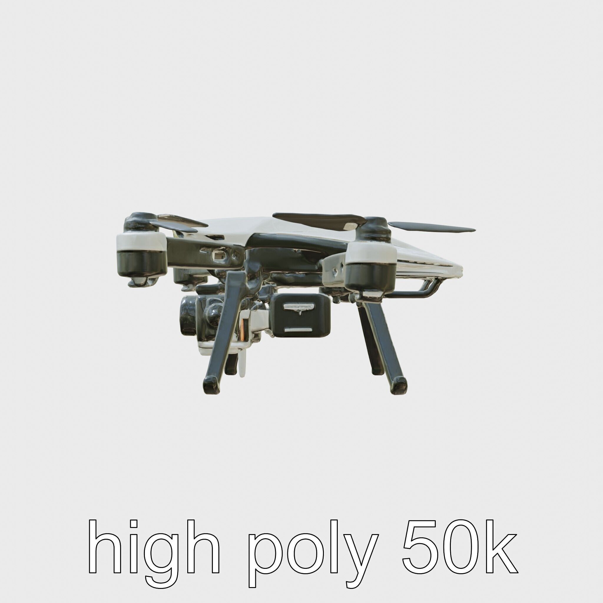 Autonomous Sweeping Drone model pack Low-poly 3D model_5