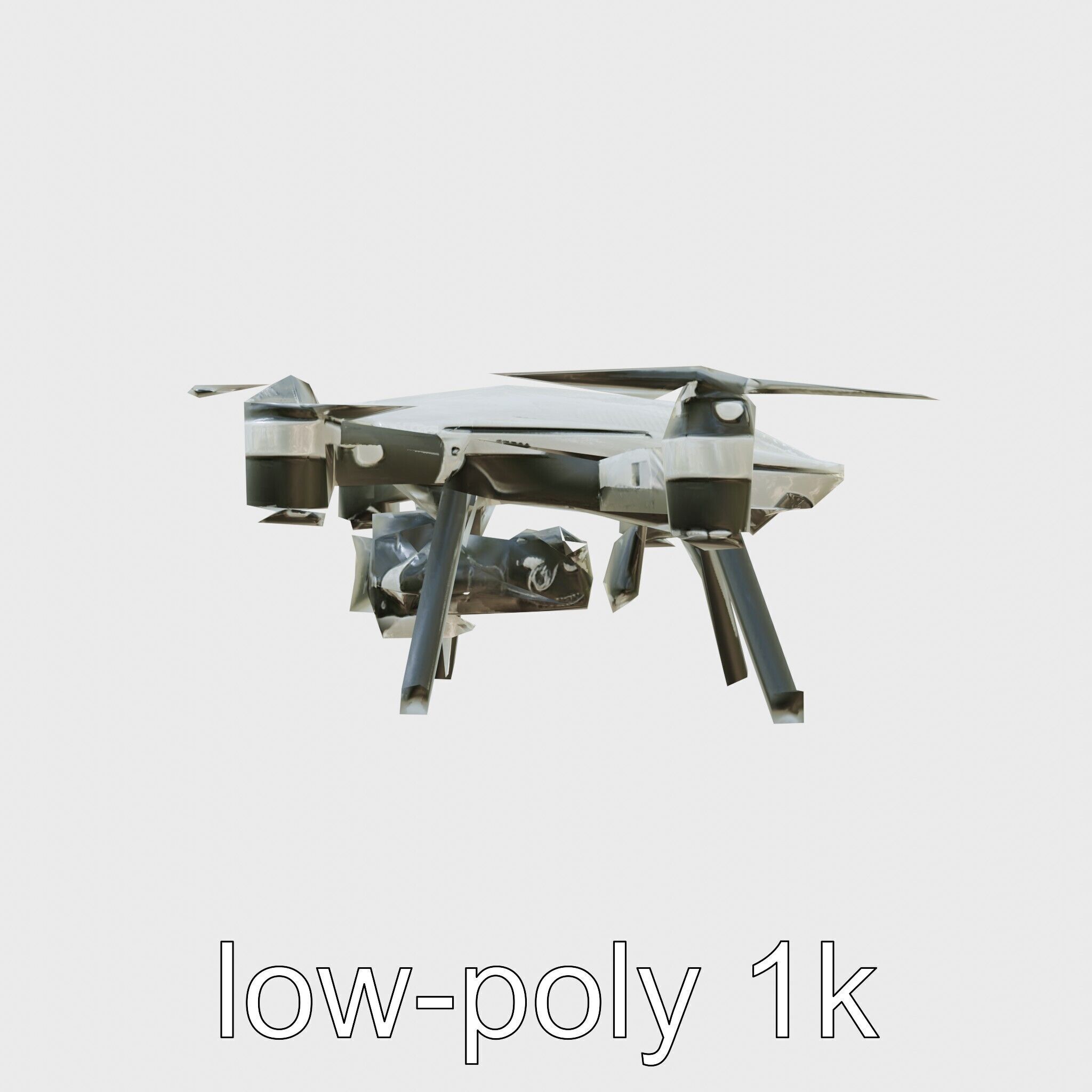 Autonomous Sweeping Drone model pack Low-poly 3D model_7