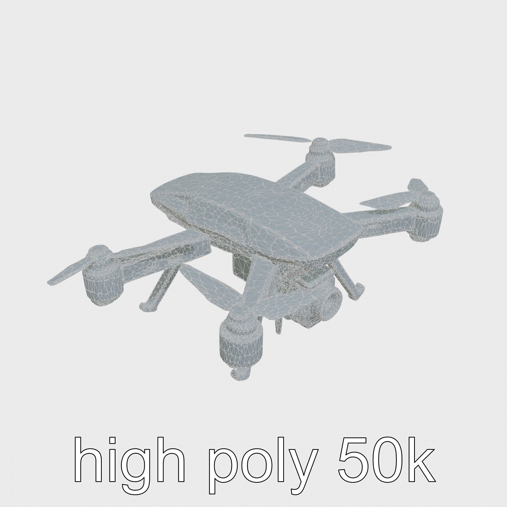 Autonomous Sweeping Drone model pack Low-poly 3D model_21