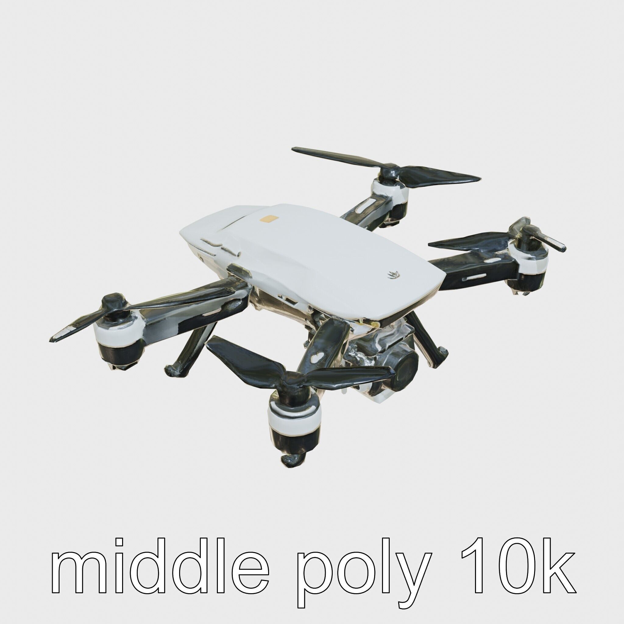 Autonomous Sweeping Drone model pack Low-poly 3D model_12
