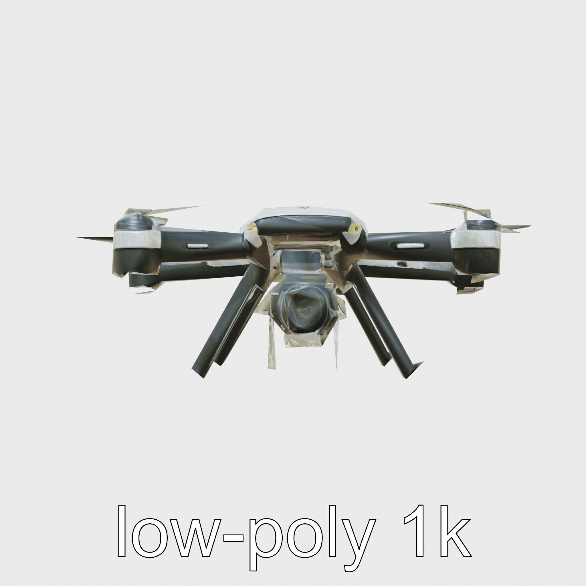 Autonomous Sweeping Drone model pack Low-poly 3D model_19