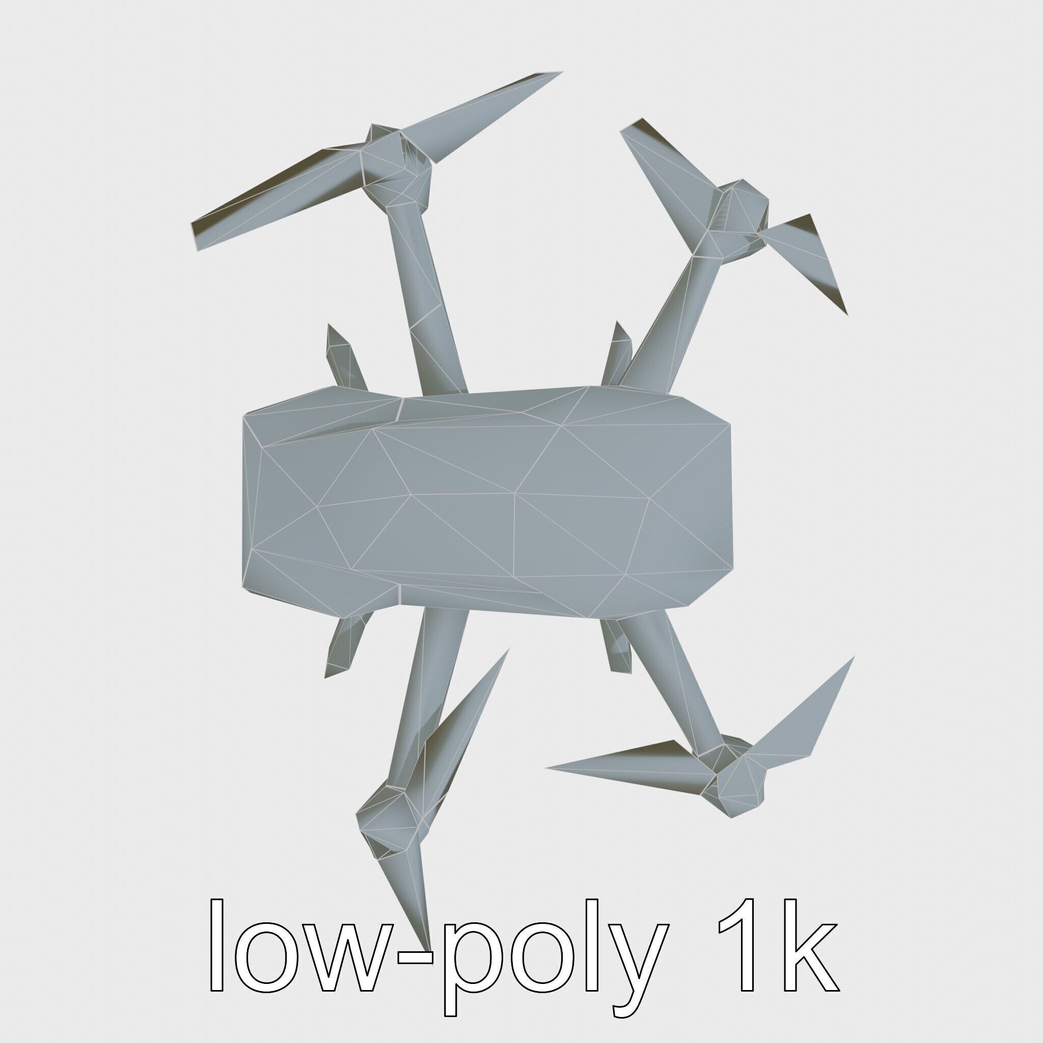 Autonomous Sweeping Drone model pack Low-poly 3D model_22
