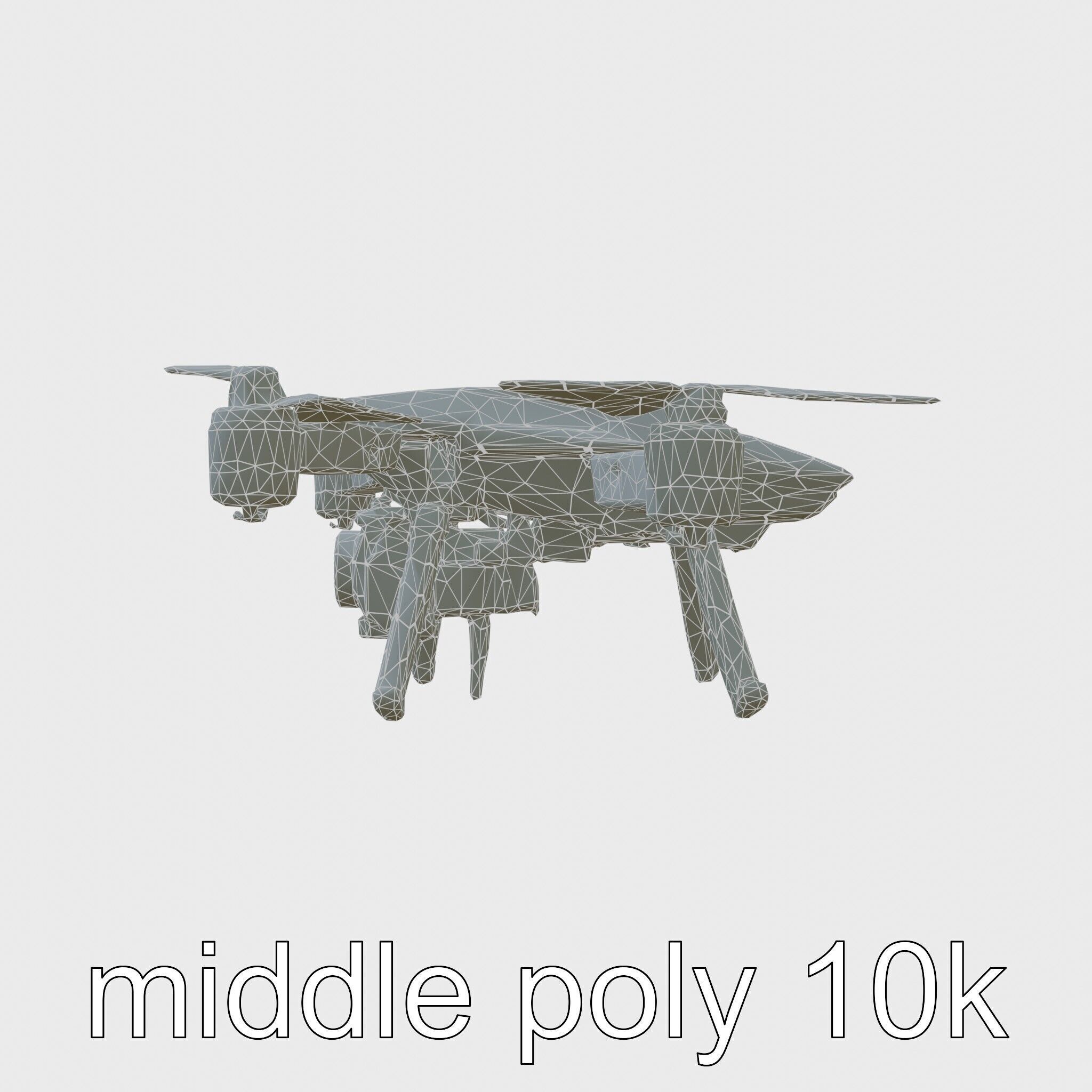 Autonomous Sweeping Drone model pack Low-poly 3D model_9