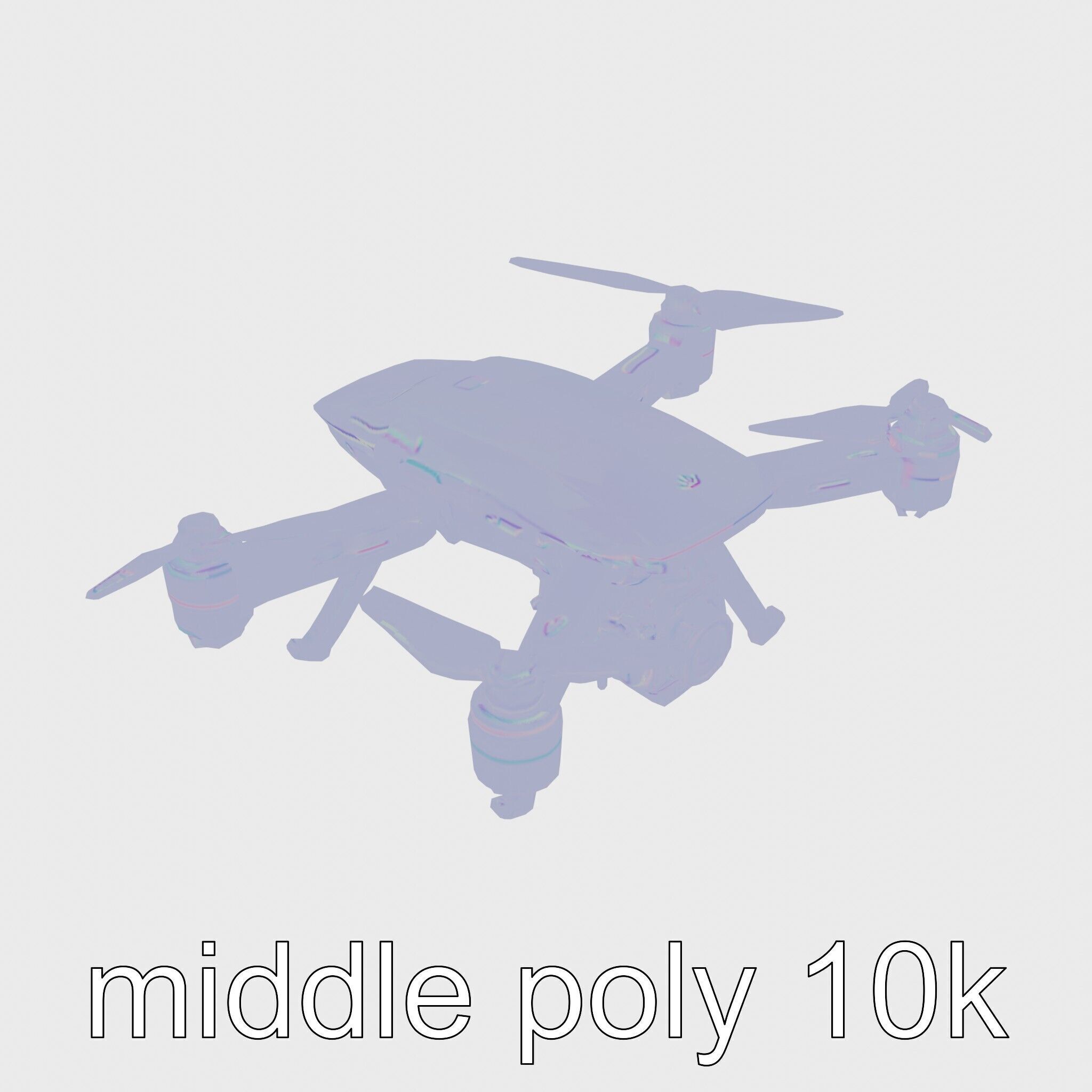 Autonomous Sweeping Drone model pack Low-poly 3D model_27