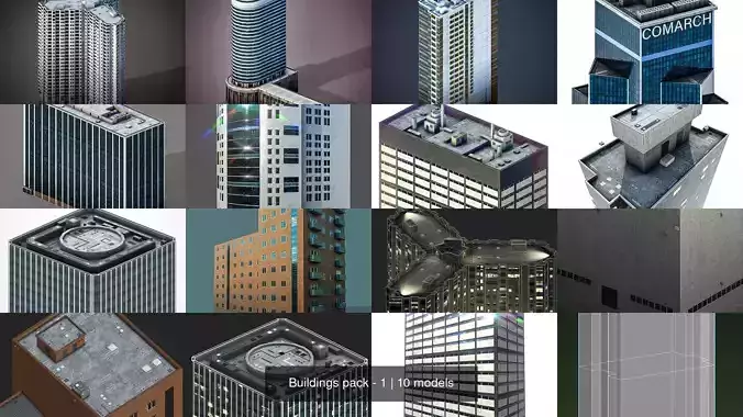 Buildings pack - 1 3D Model Collection