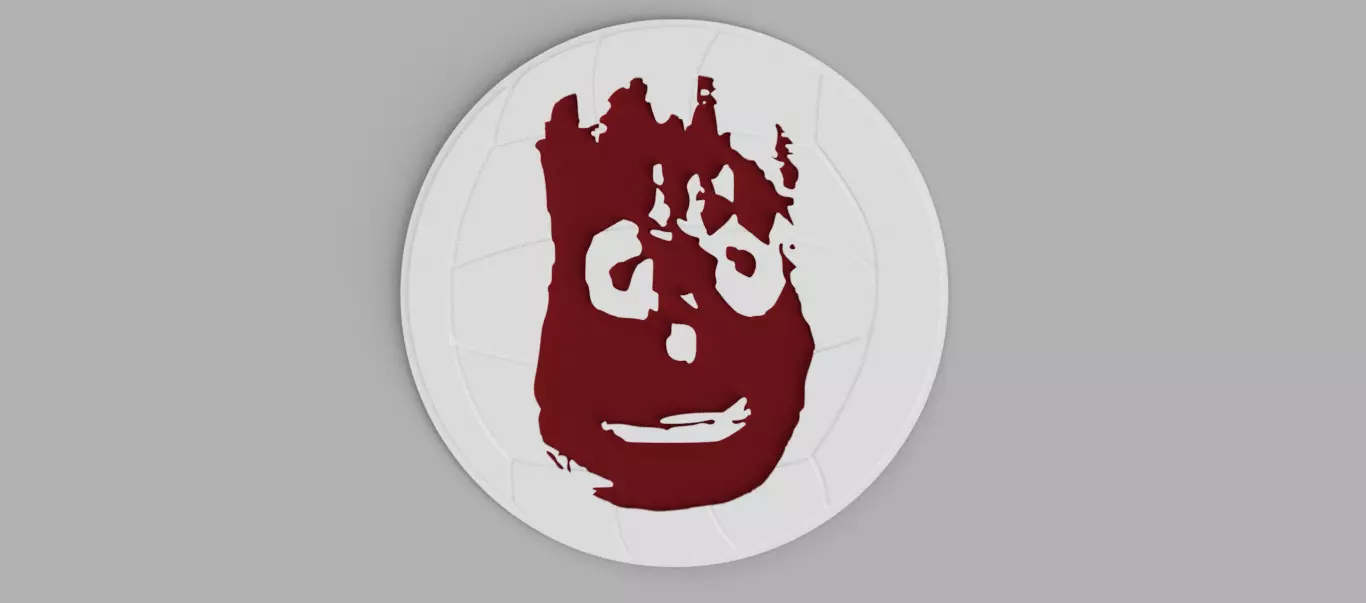 Wilson Volleyball Ball Cast away Movie Logo Wall Picture Free 3D print model