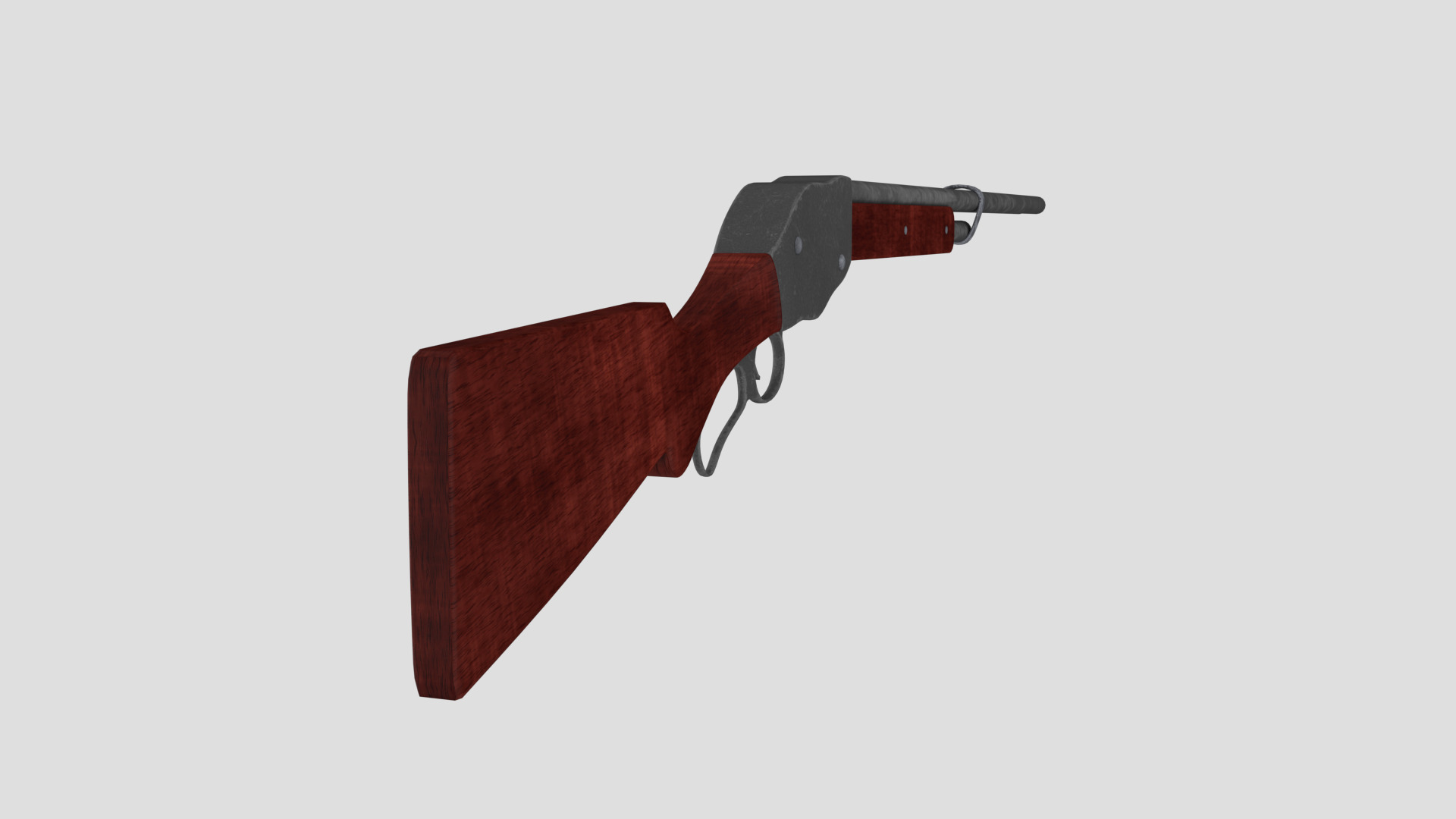 Shotgun Low-Poly Low-poly 3D model_4