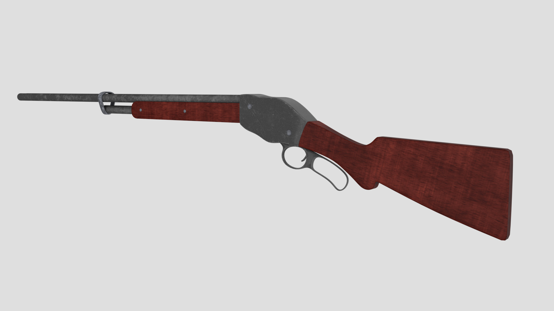 Shotgun Low-Poly Low-poly 3D model_2