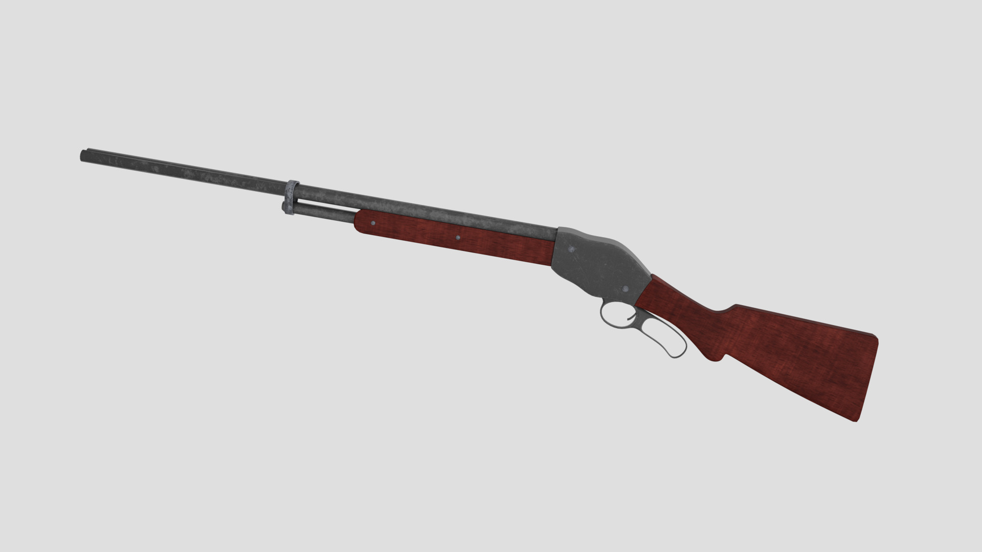 Shotgun Low-Poly Low-poly 3D model_5