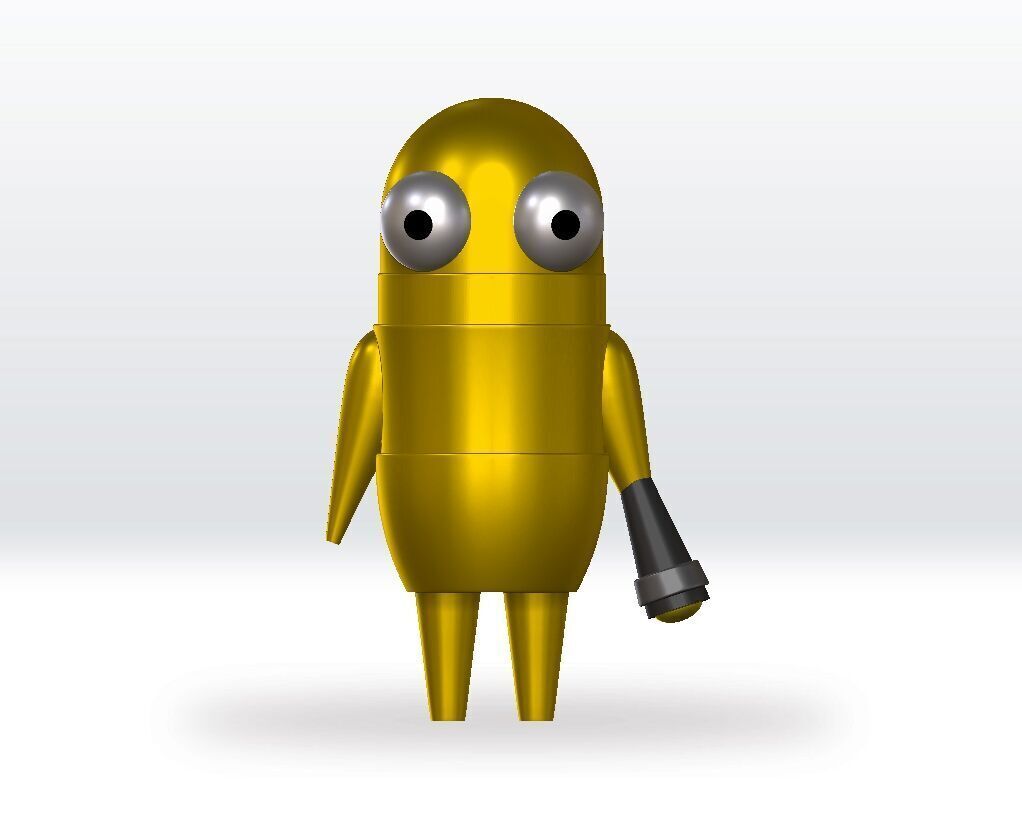 Repo Yellow STL file 3D Model Character Fanart 3D print model_2