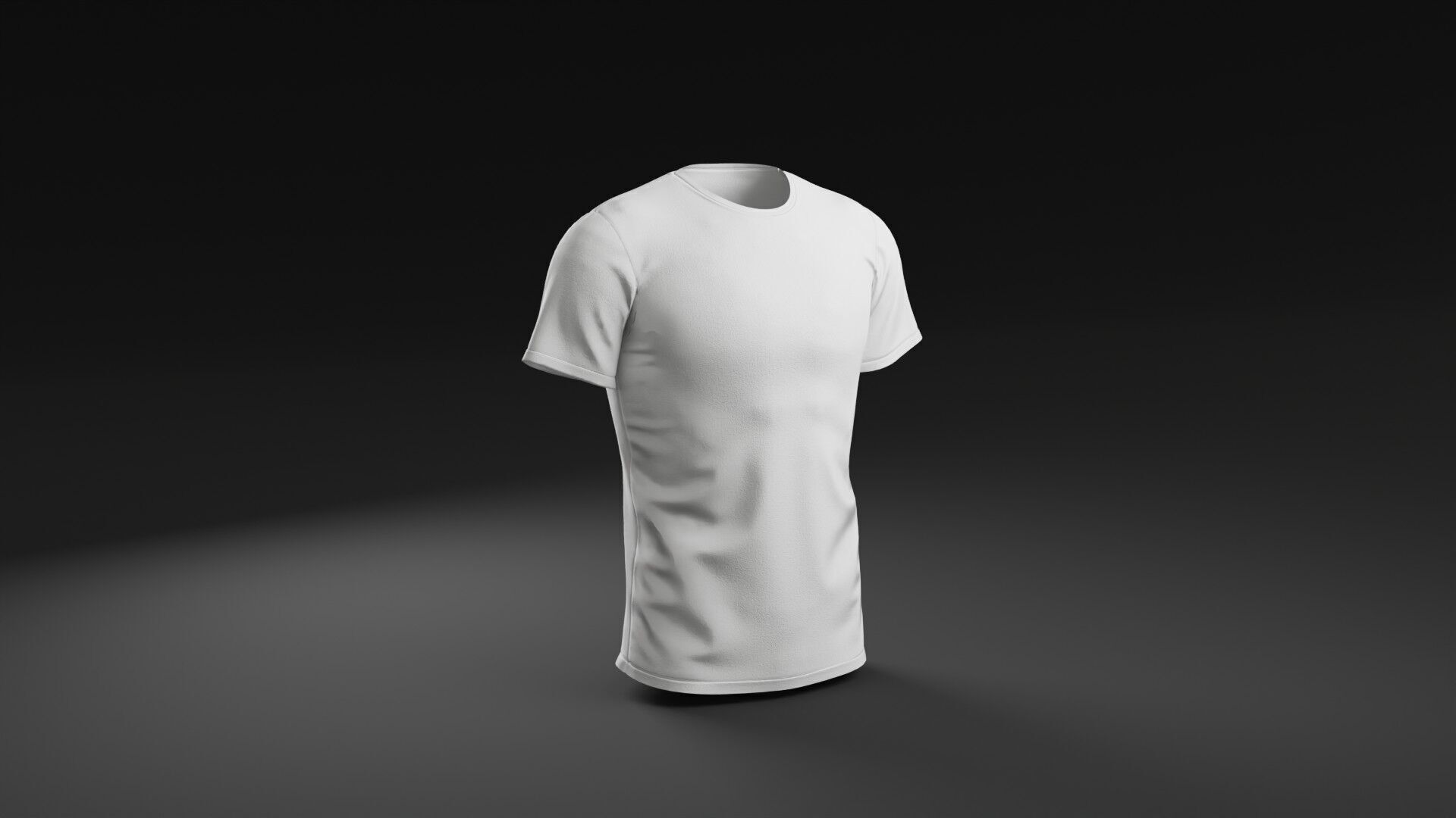T shirt White Man Low-poly 3D model_36