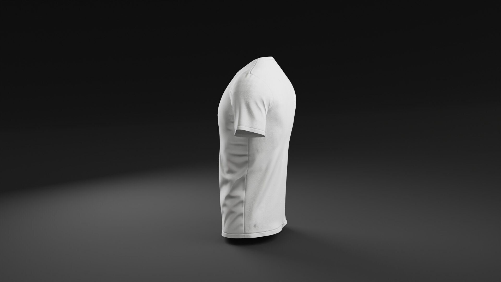 T shirt White Man Low-poly 3D model_18
