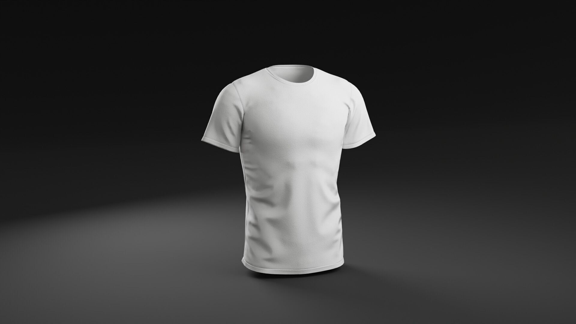 T shirt White Man Low-poly 3D model_39