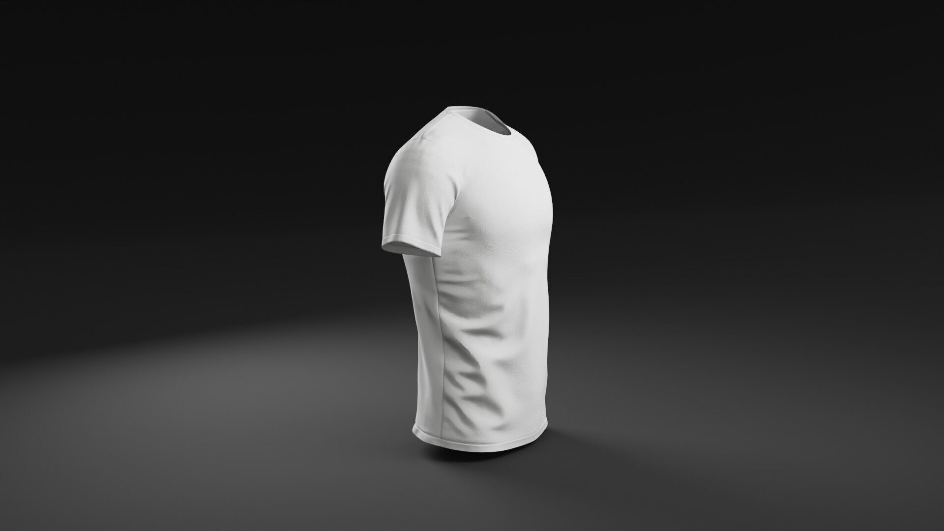 T shirt White Man Low-poly 3D model_32