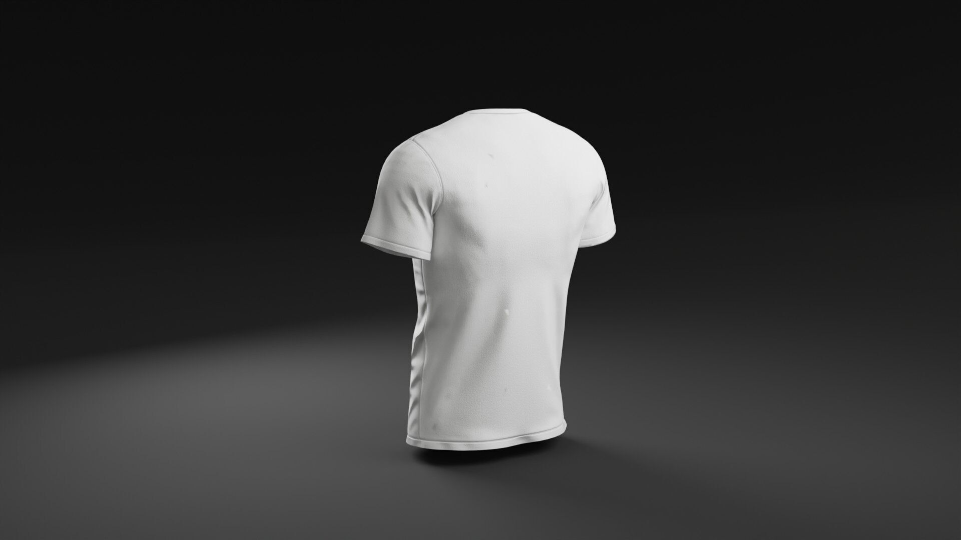 T shirt White Man Low-poly 3D model_21