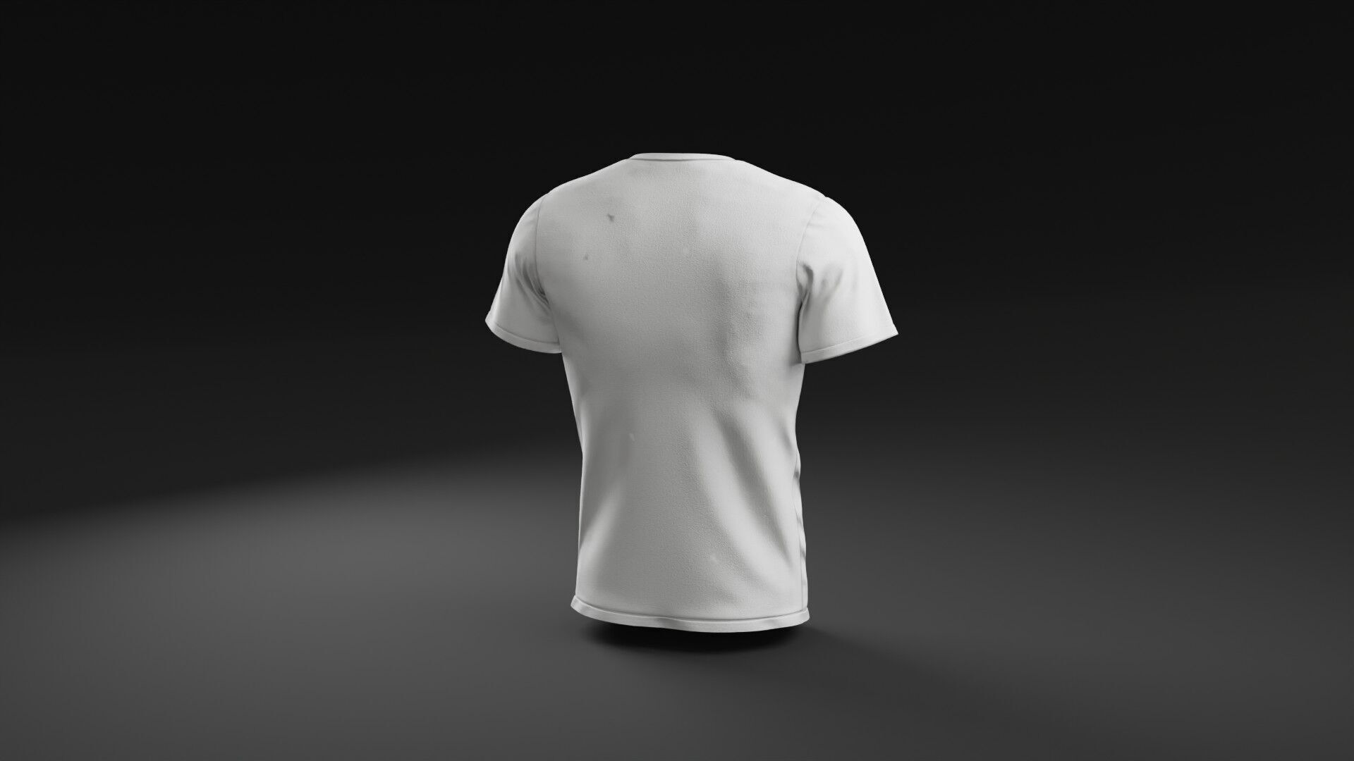 T shirt White Man Low-poly 3D model_25