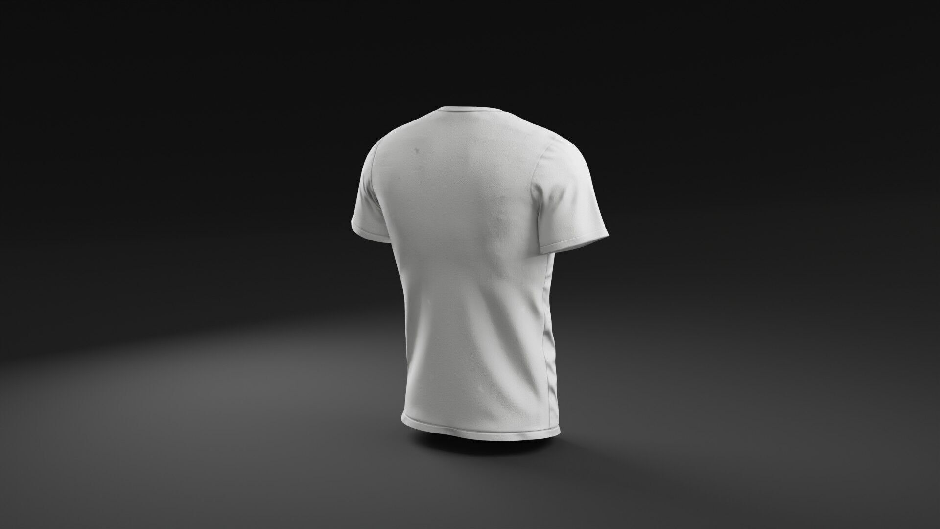 T shirt White Man Low-poly 3D model_26