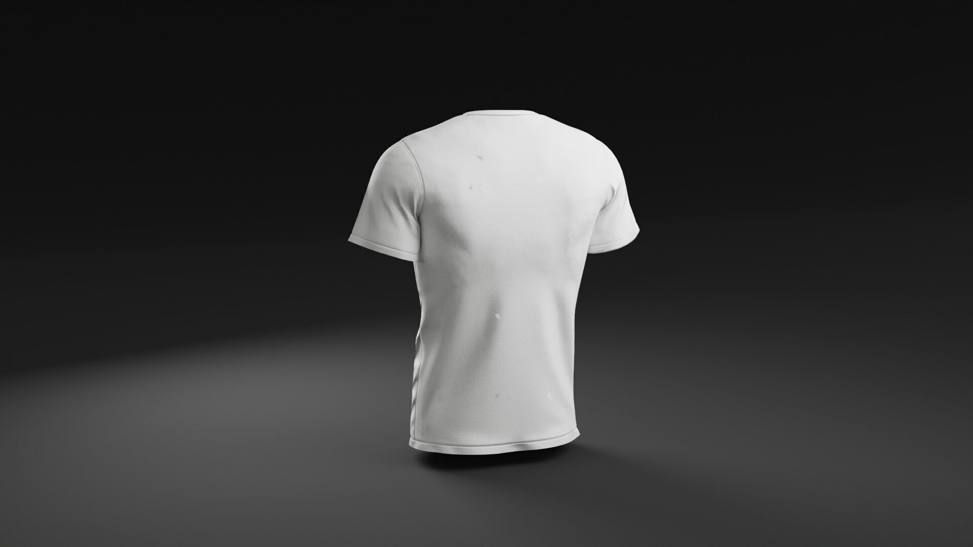 T shirt White Man Low-poly 3D model_22
