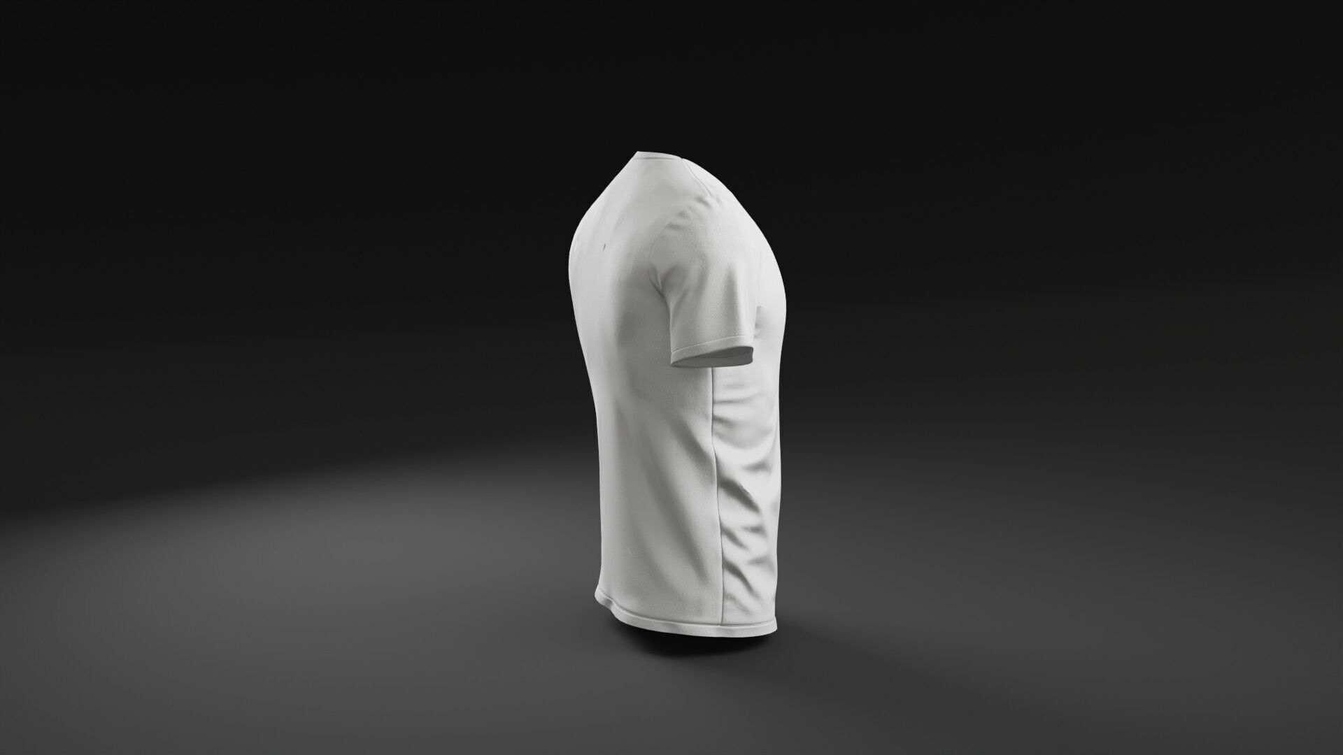 T shirt White Man Low-poly 3D model_28