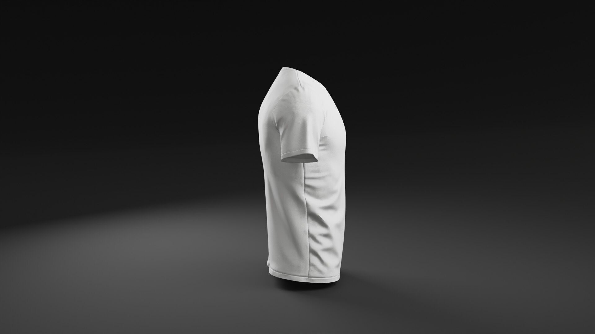 T shirt White Man Low-poly 3D model_29