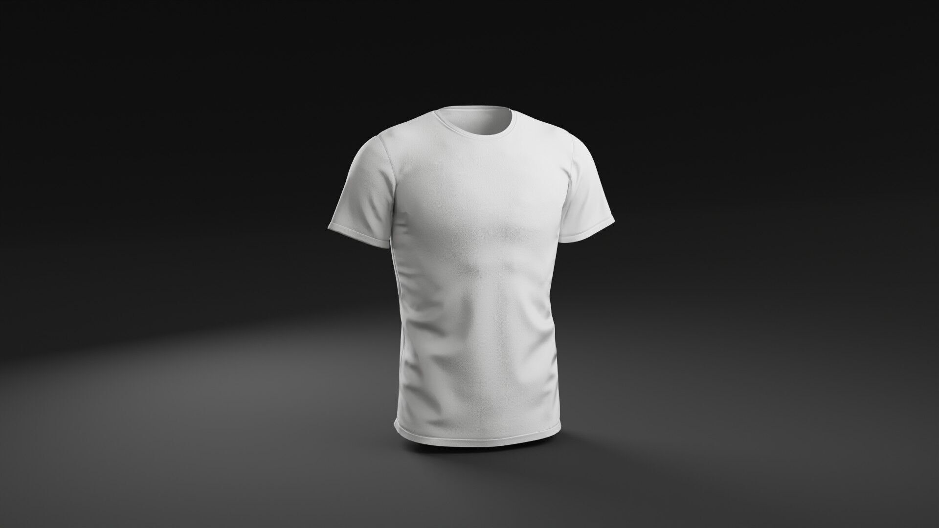 T shirt White Man Low-poly 3D model_40