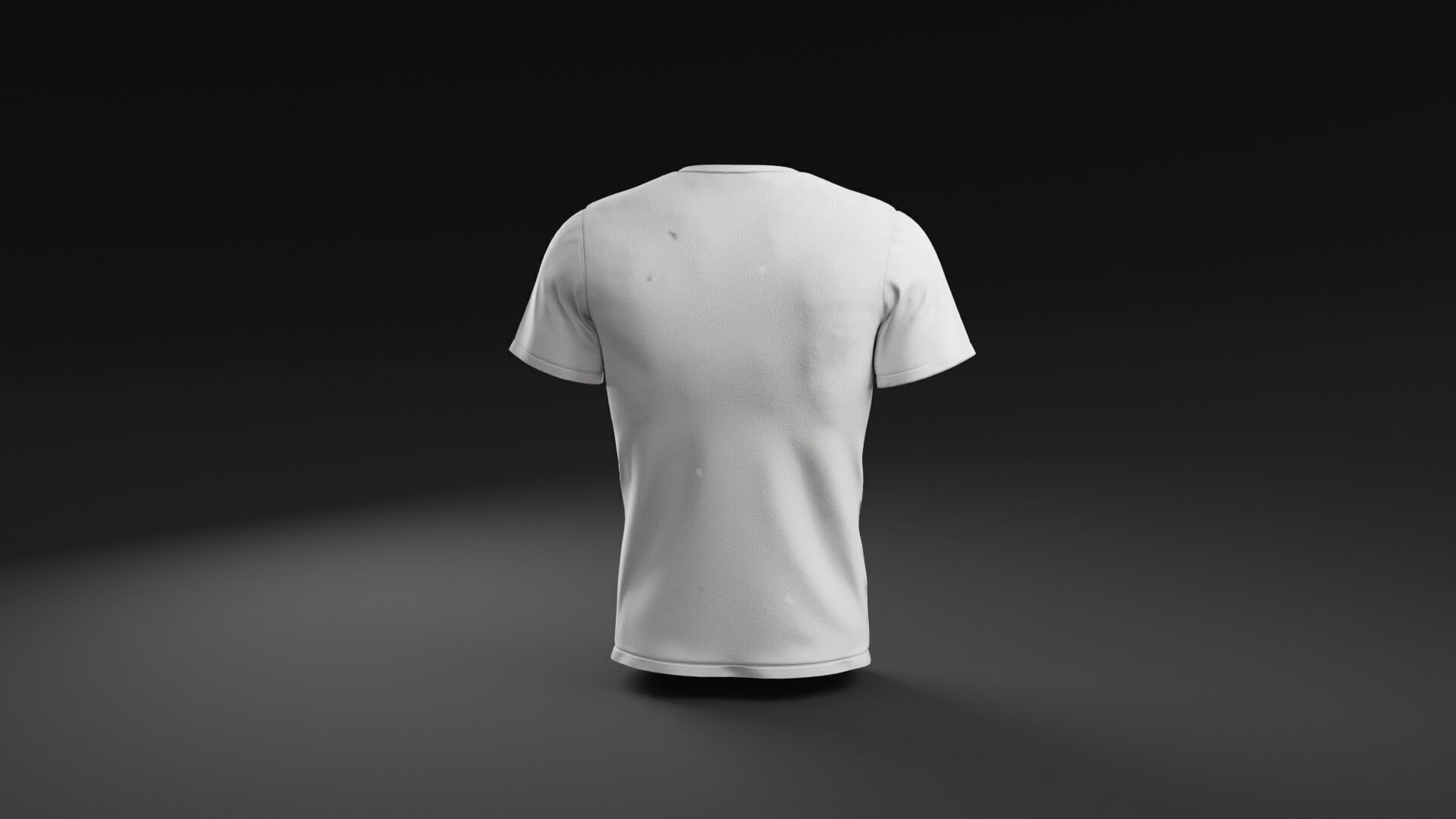 T shirt White Man Low-poly 3D model_24