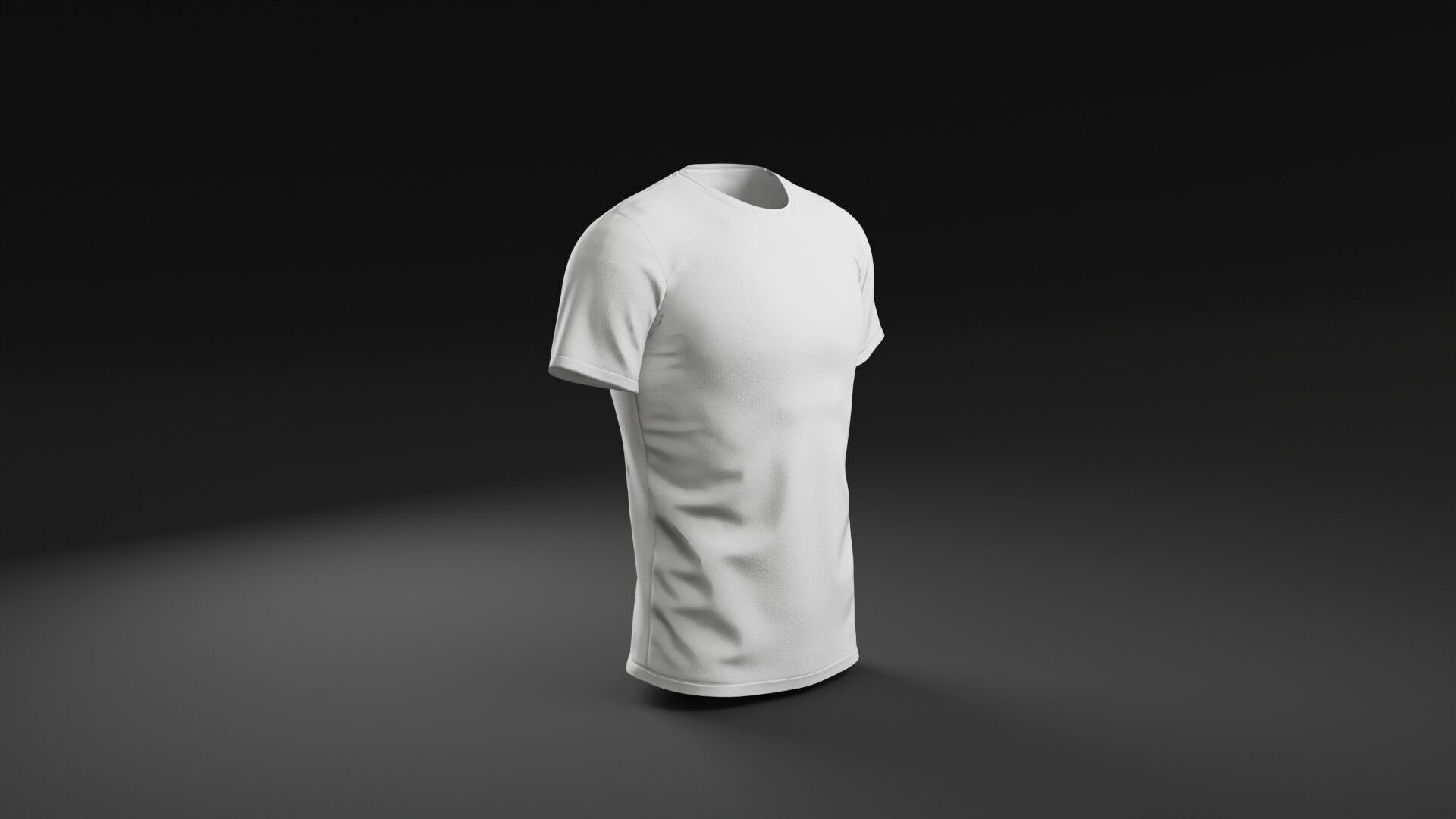 T shirt White Man Low-poly 3D model_34