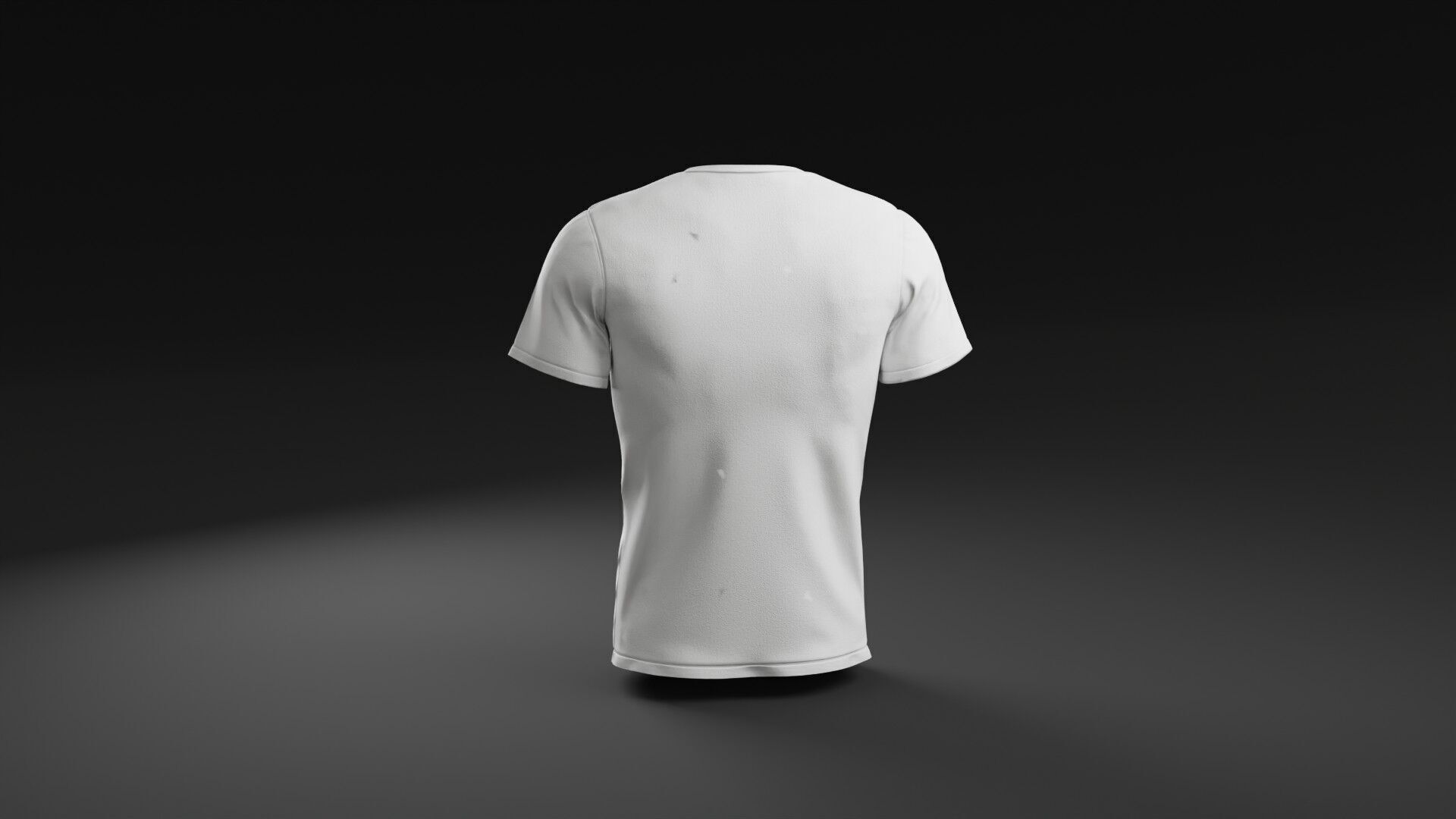 T shirt White Man Low-poly 3D model_23