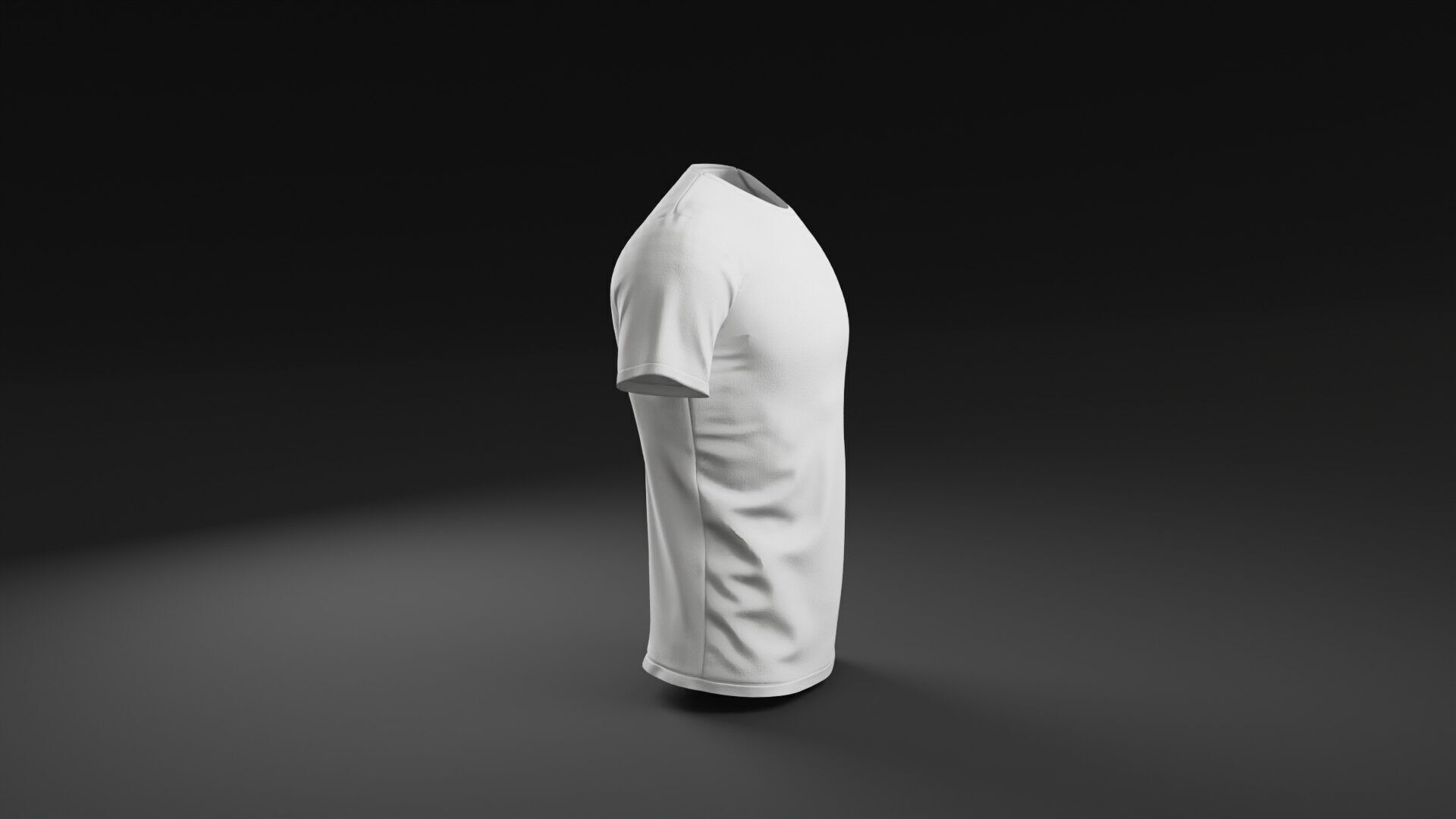 T shirt White Man Low-poly 3D model_31