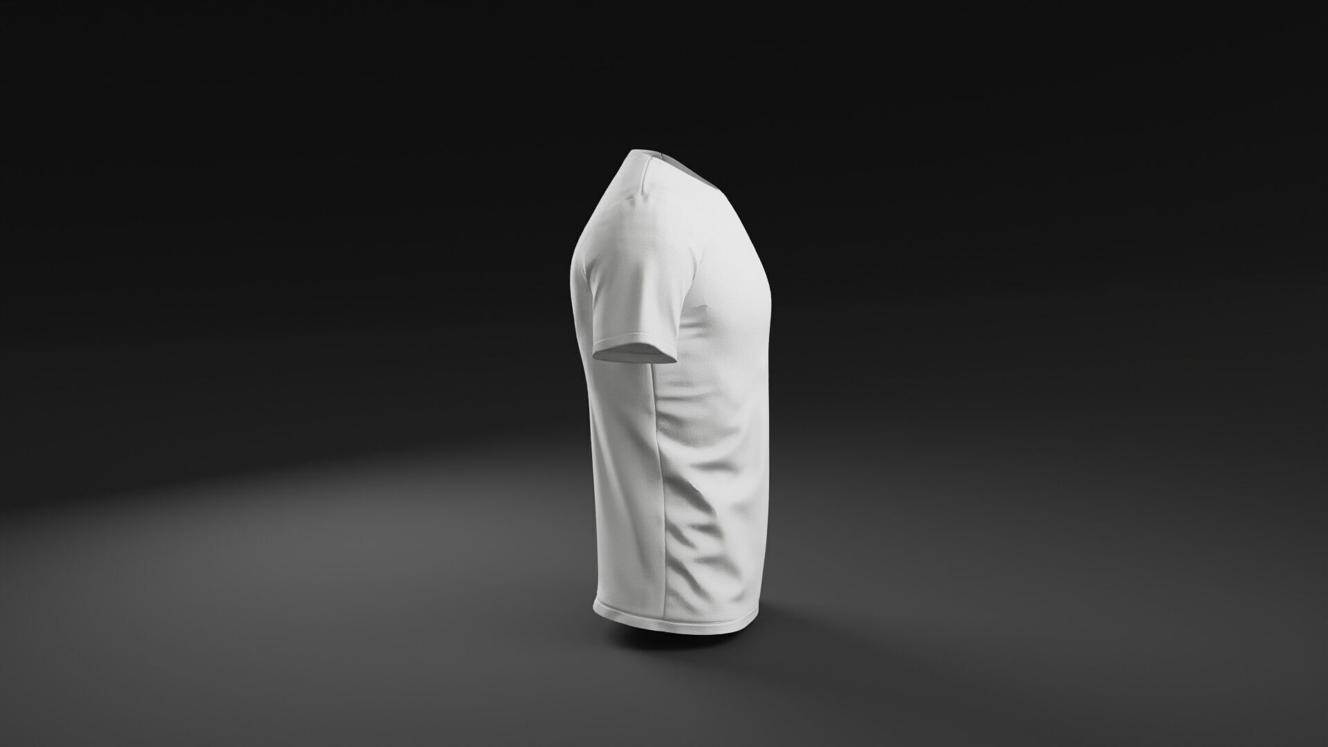 T shirt White Man Low-poly 3D model_30