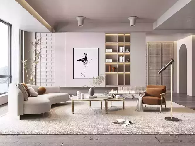 House sofa background hall House sofa background wall