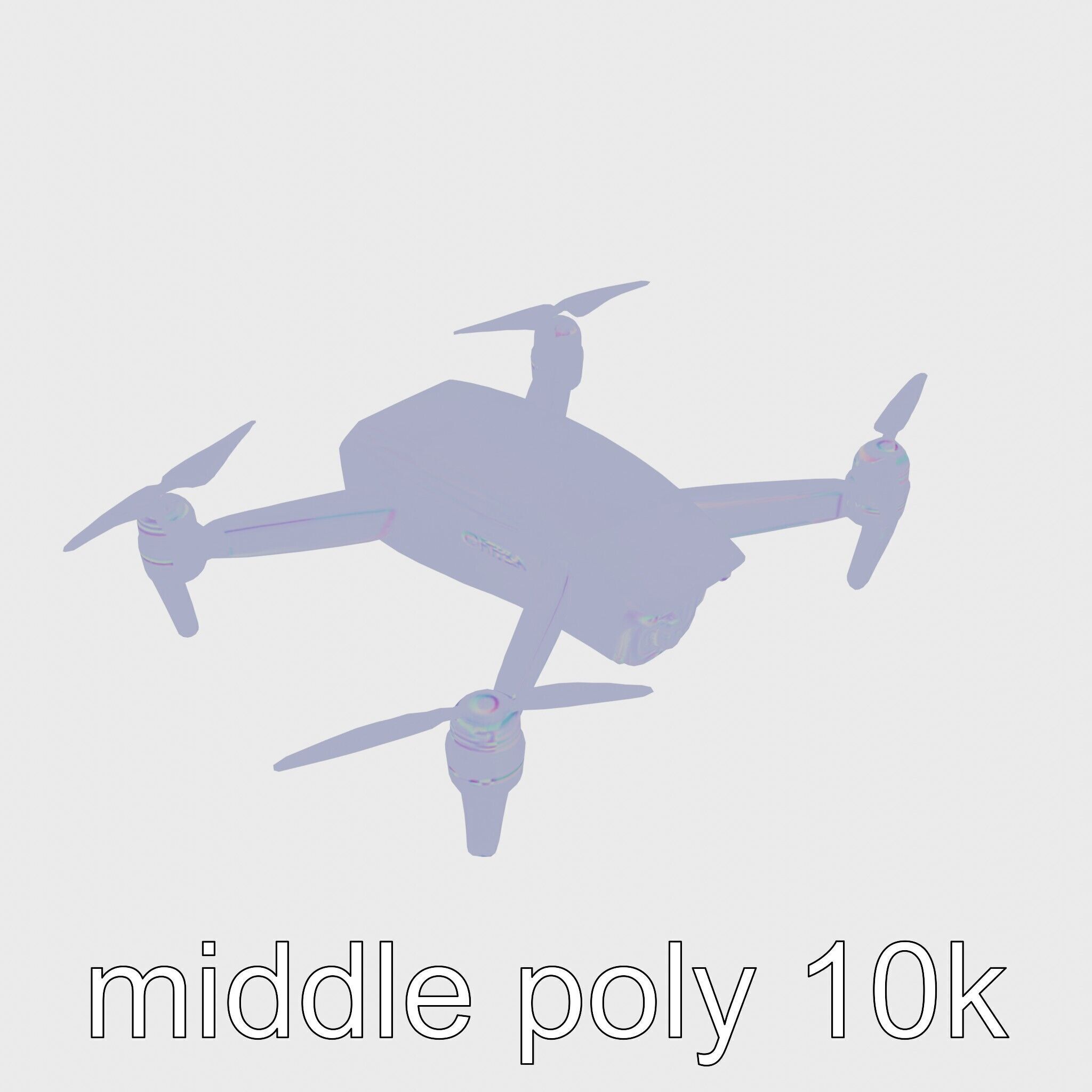 Future City Drone Cleaning AI Compact Design model pack Low-poly 3D model_19