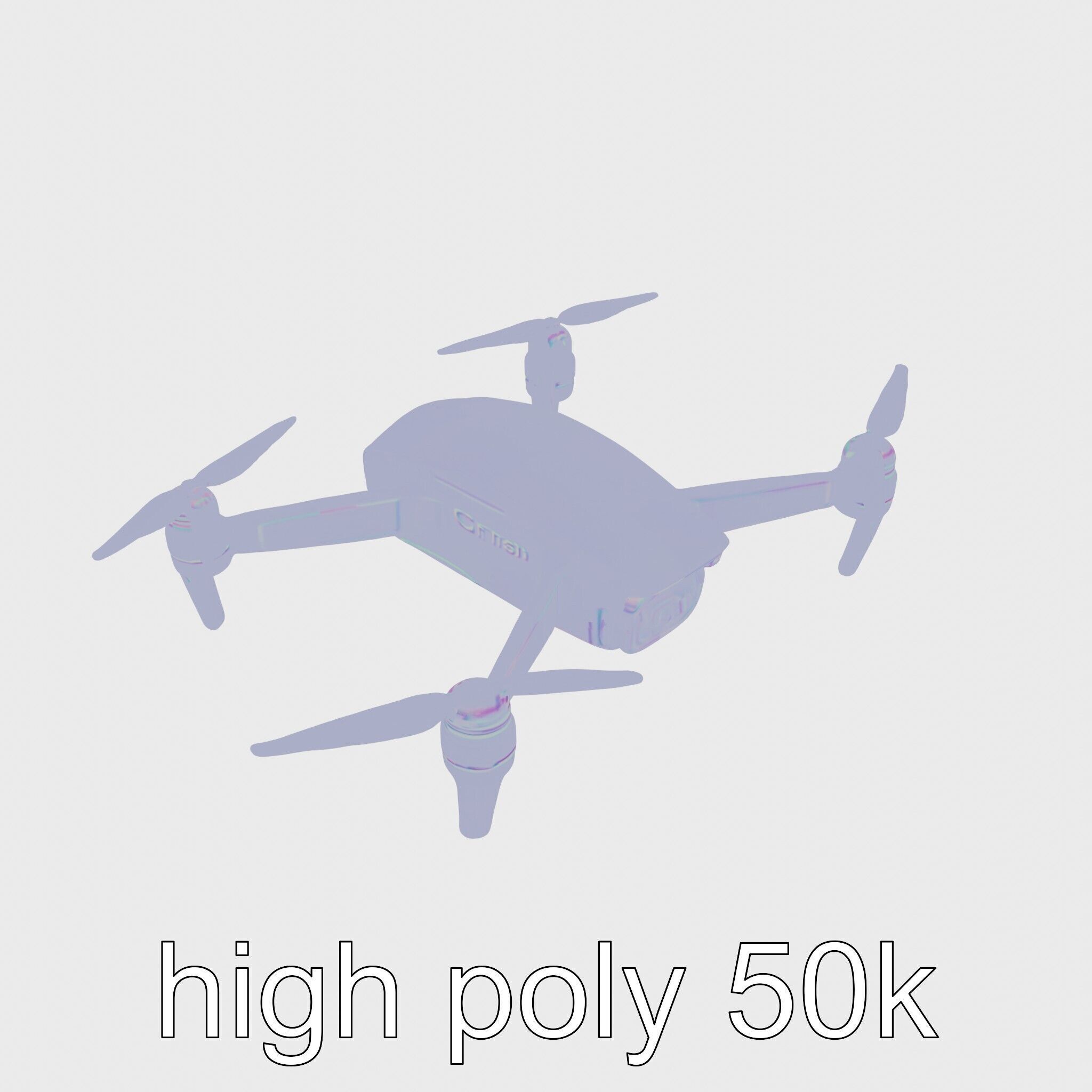 Future City Drone Cleaning AI Compact Design model pack Low-poly 3D model_17