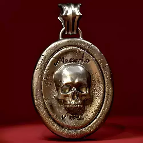 Memento Mori Skull Pendant CAD