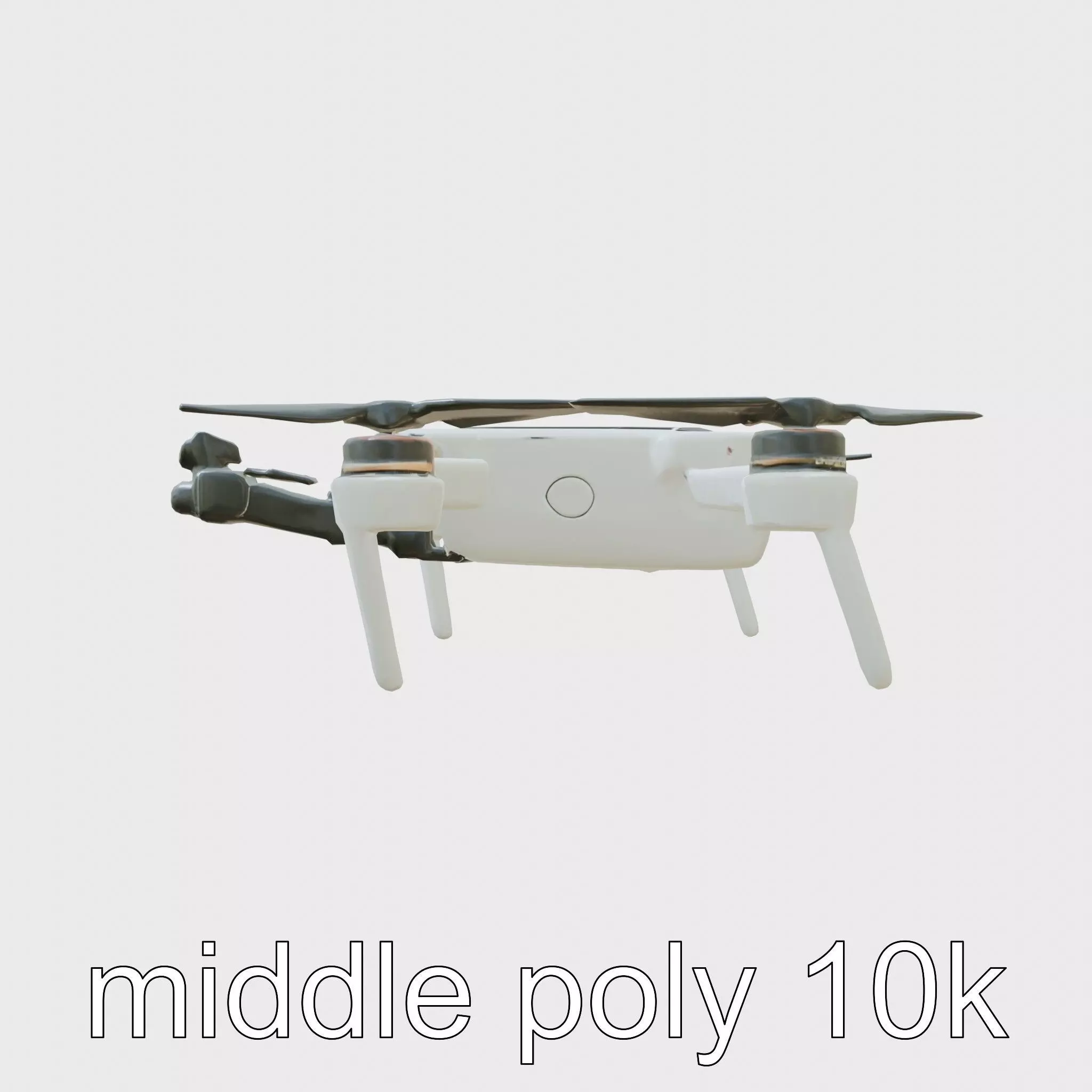 Urban Cleaner Drone Model Pack with Rotating Brush Low-poly 3D model_0